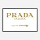 Prada Marfa Gold Sign Wall Art