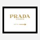 Prada Marfa Gold Sign Wall Art