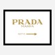 Prada Marfa Gold Sign Wall Art