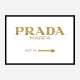 Prada Marfa Gold Sign Wall Art