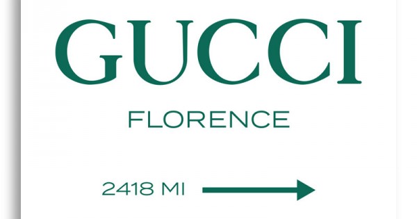 Gucci Green Sign Wall Art