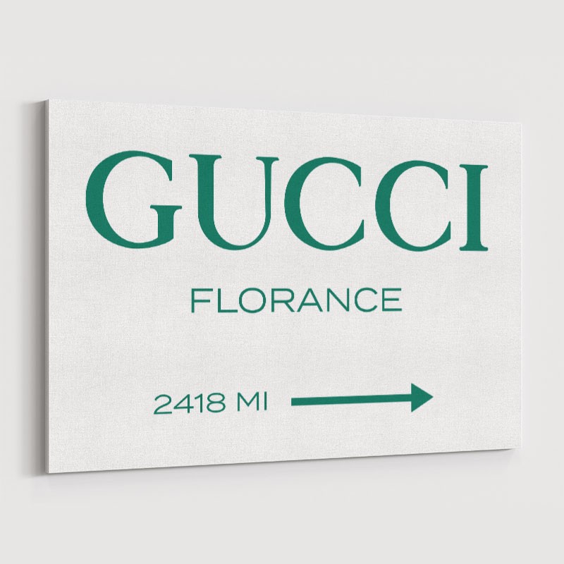 Gucci Green Sign Wall Art Gucci Green Sign Wall Art