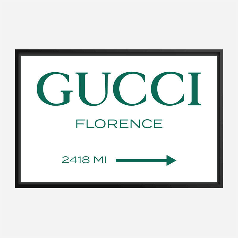 Gucci Green Sign Wall Art