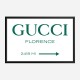 Gucci Green Sign Wall Art