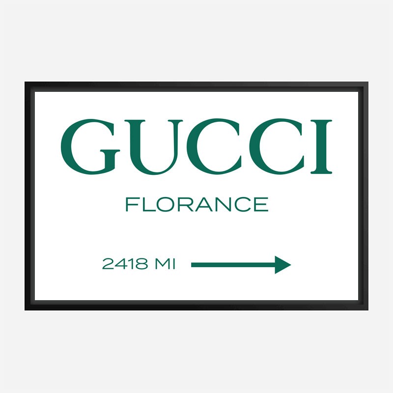 Gucci Green Sign Wall Art Gucci Green Sign Wall Art