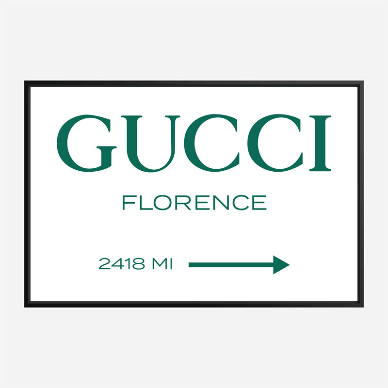 Gucci Green Sign Wall Art