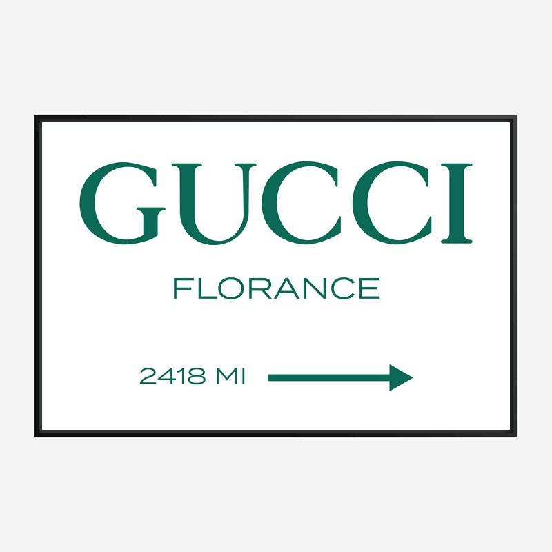 Gucci Green Sign Wall Art Gucci Green Sign Wall Art