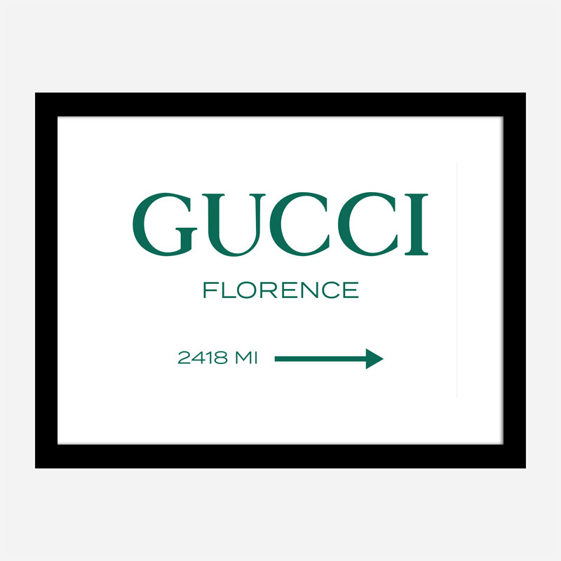 Gucci Green Sign Wall Art