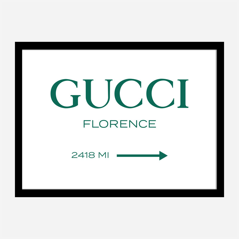 Gucci Green Sign Wall Art