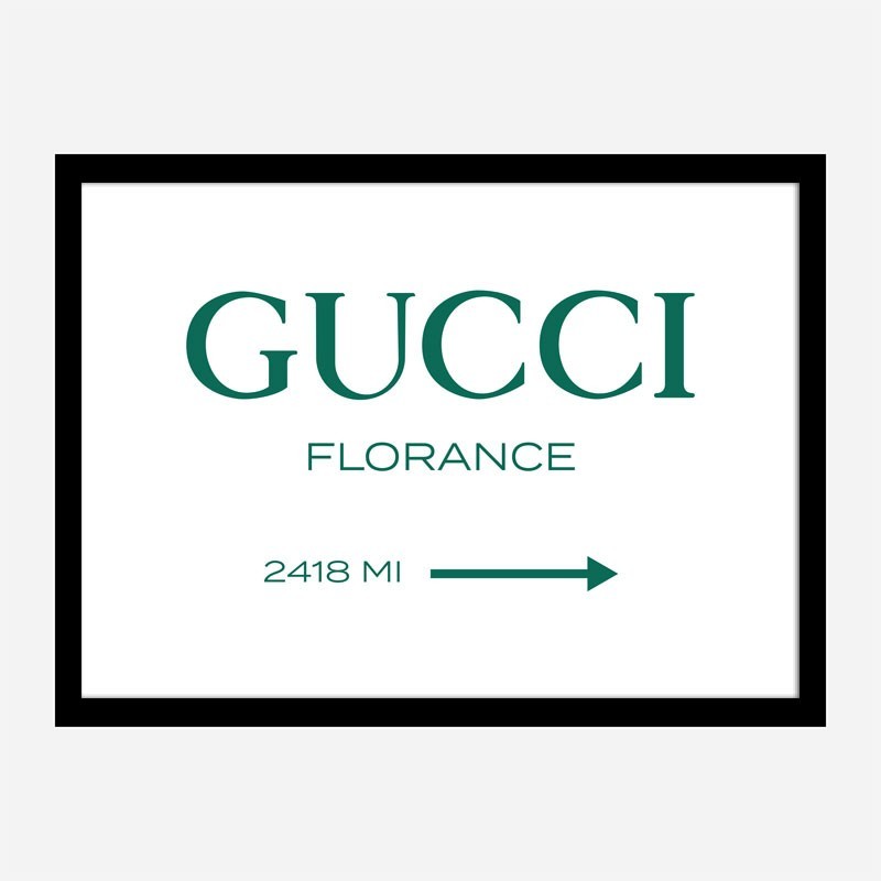 Gucci Green Sign Wall Art Gucci Green Sign Wall Art