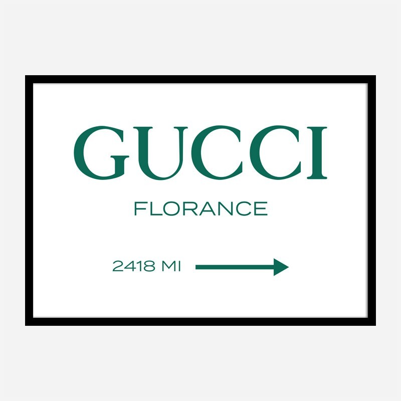Gucci Green Sign Wall Art Gucci Green Sign Wall Art