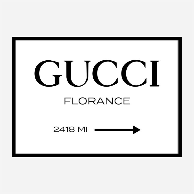 Gucci Sign Wall Art Gucci Sign Wall Art