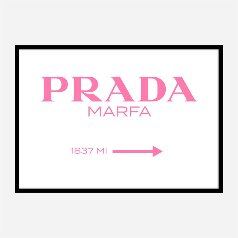 Prada Print, Fashion Poster, Prada Wall Art, Fashion Street Sign Art