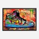 Air Jordon Sneakers Graffiti Style 5 Wall Art