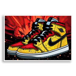 Air Jordon Sneakers Graffiti Style 6 Wall Art