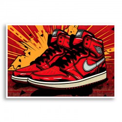 Air Jordon Sneakers Graffiti Style 7 Wall Art