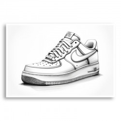 Air Force 1 Sneakers Graffiti Style 3 Wall Art