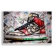 Air Jordon Sneakers Graffiti Style 11 Wall Art