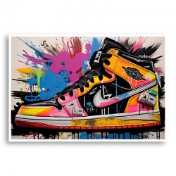 Air Jordon Sneakers Graffiti Style 12 Wall Art