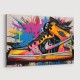 Air Jordon Sneakers Graffiti Style 12 Wall Art