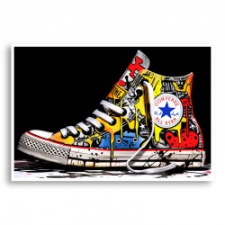 Converse Classics Sneakers Graffiti Style Wall Art