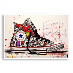 Converse Classics Sneakers Graffiti Style 1 Wall Art