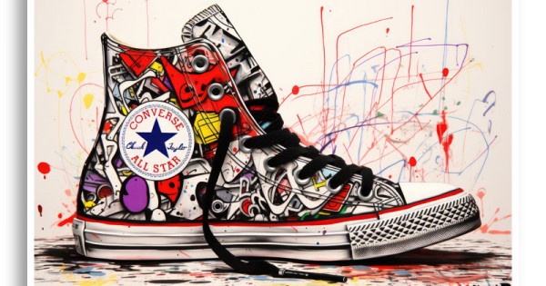Converse Classics Sneakers Graffiti Style 1 Wall Art