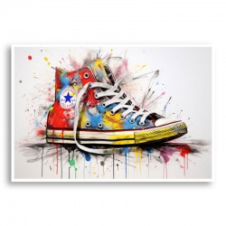 Converse Classics Sneakers Graffiti Style 4 Wall Art