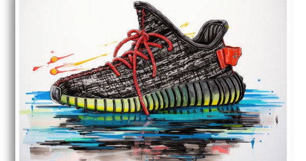 Yeezy Boost 350 Sneakers Wall Art