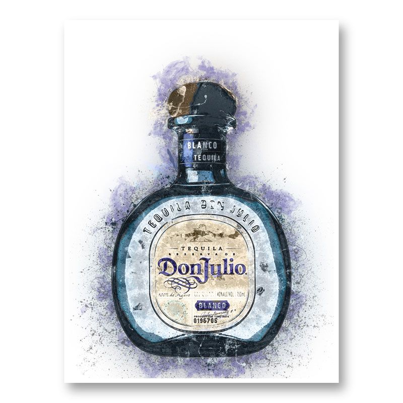 Don Julio Blanco Tequila Abstract Art Print