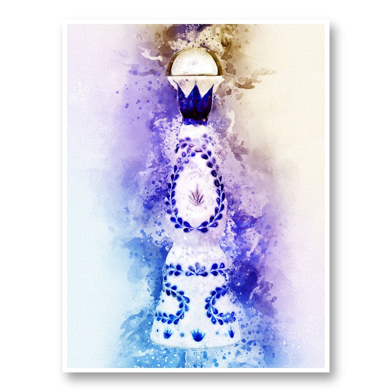 Clase Azul Reposado Tequila Watercolor Abstract Art Print Clase Azul Reposado Tequila Watercolor Abstract Art Print