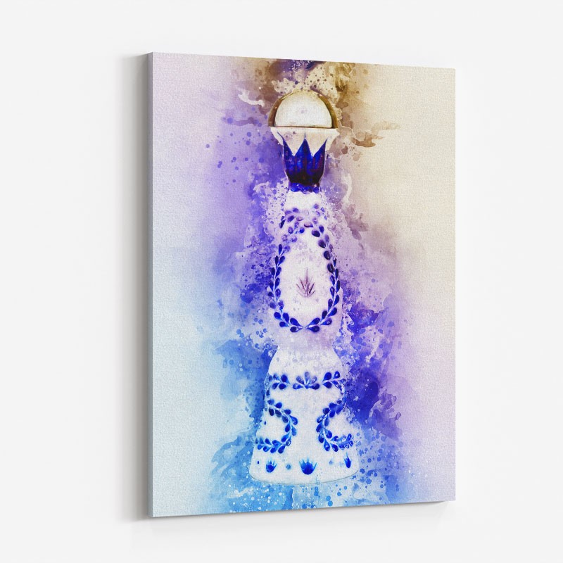Clase Azul Reposado Tequila Watercolor Abstract Art Print Clase Azul Reposado Tequila Watercolor Abstract Art Print
