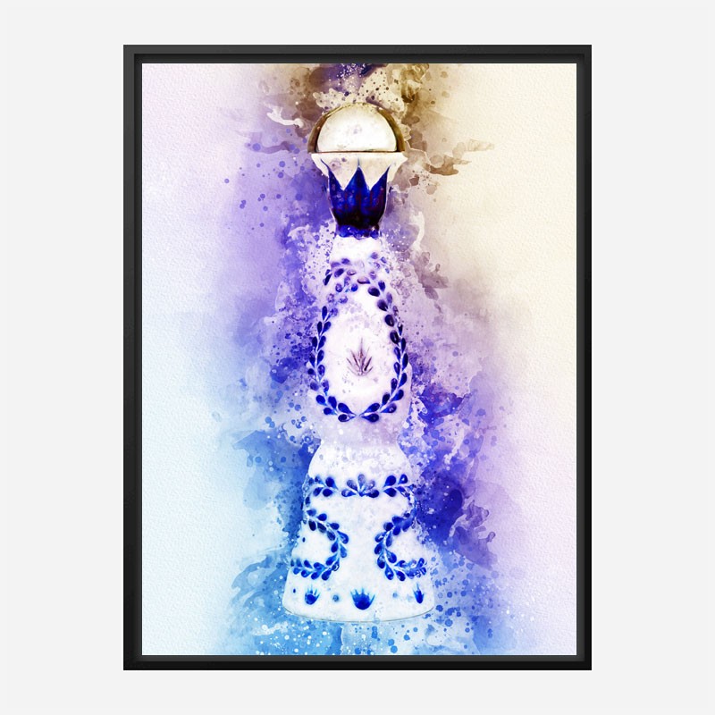 Clase Azul Reposado Tequila Watercolor Abstract Art Print Clase Azul Reposado Tequila Watercolor Abstract Art Print