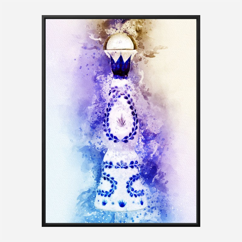 Clase Azul Reposado Tequila Watercolor Abstract Art Print Clase Azul Reposado Tequila Watercolor Abstract Art Print