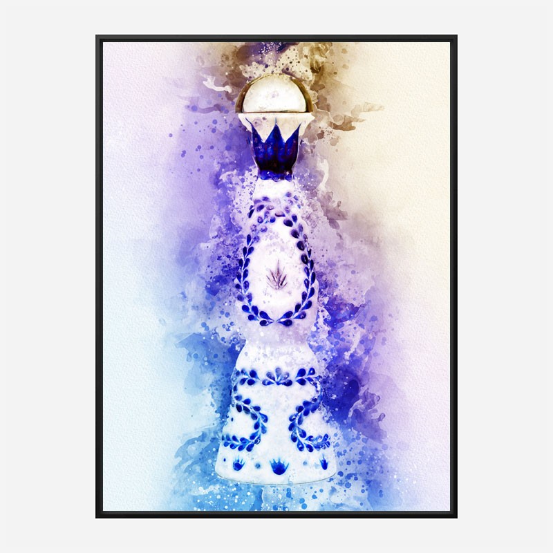 Clase Azul Reposado Tequila Watercolor Abstract Art Print Clase Azul Reposado Tequila Watercolor Abstract Art Print