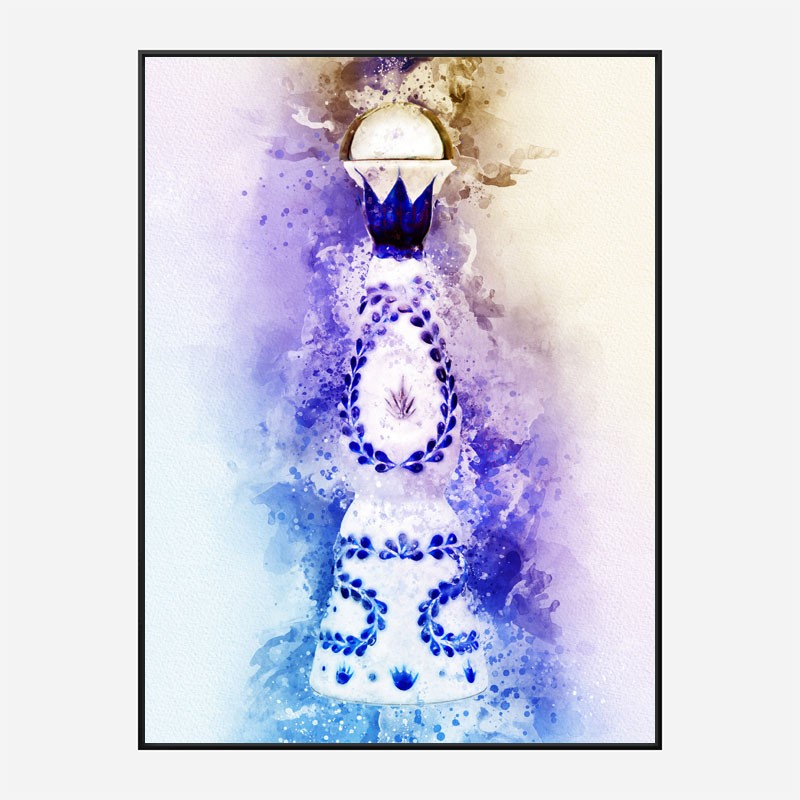 Clase Azul Reposado Tequila Watercolor Abstract Art Print Clase Azul Reposado Tequila Watercolor Abstract Art Print