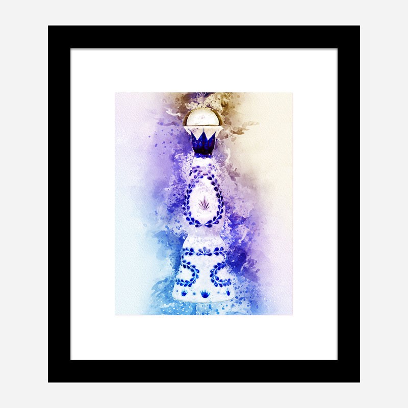 Clase Azul Reposado Tequila Watercolor Abstract Art Print Clase Azul Reposado Tequila Watercolor Abstract Art Print
