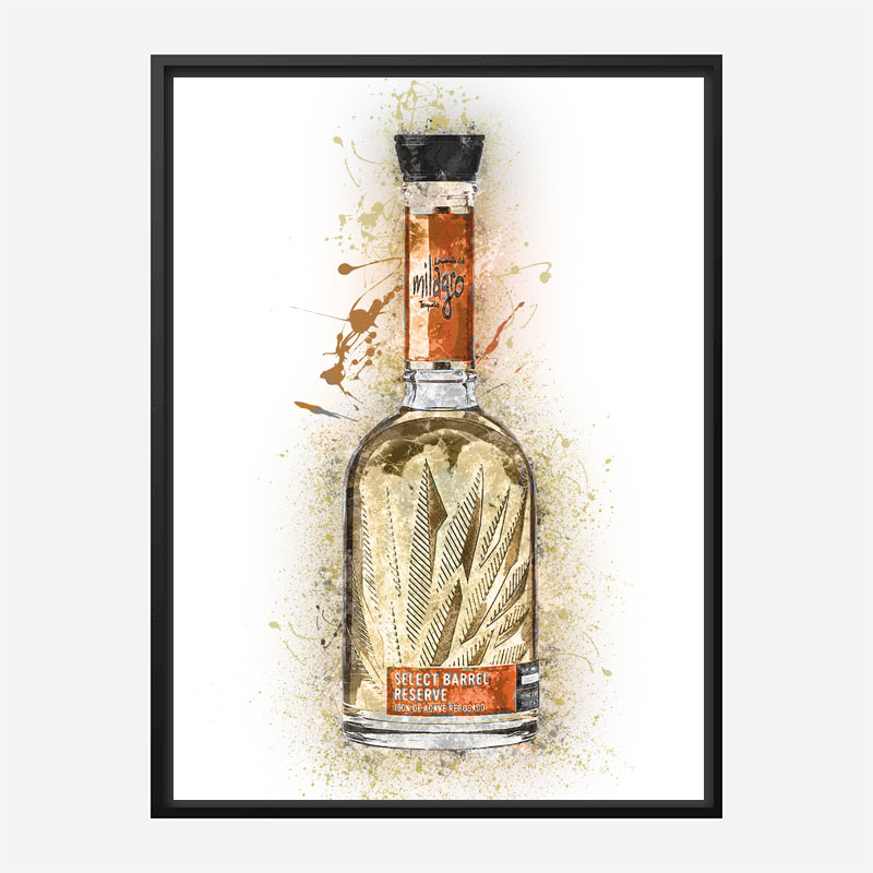 Milagro Select Reposado Tequila Abstract Art Print