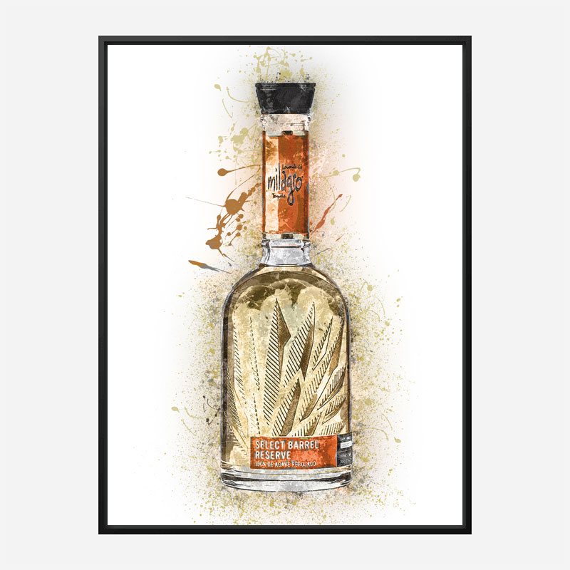 Milagro Select Reposado Tequila Abstract Art Print