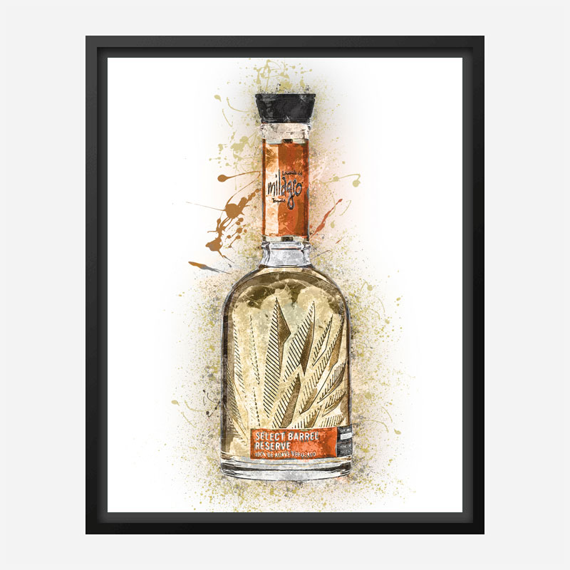 Milagro Select Reposado Tequila Abstract Art Print