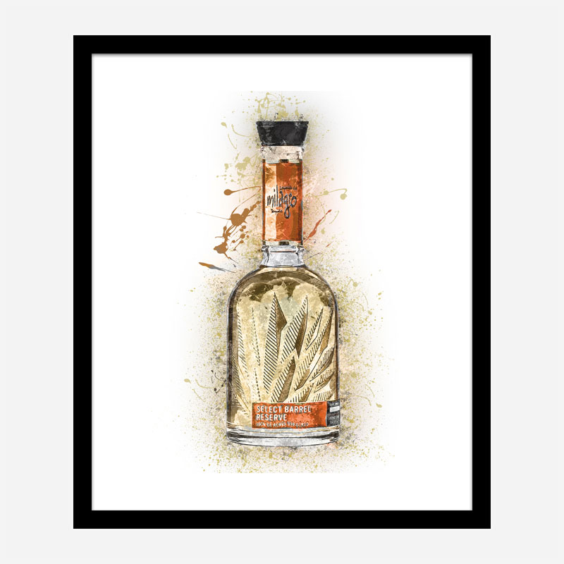 Milagro Select Reposado Tequila Abstract Art Print