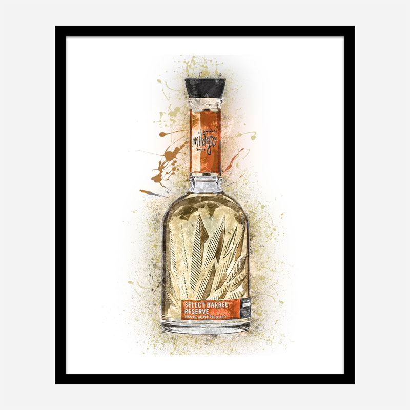 Milagro Select Reposado Tequila Abstract Art Print