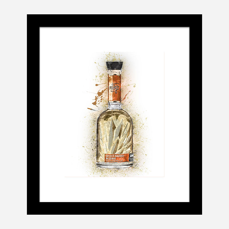 Milagro Select Reposado Tequila Abstract Art Print