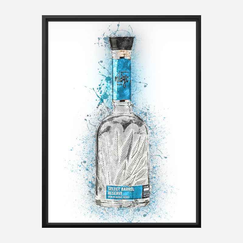 Milagro Select Silver Tequila Abstract Art Print