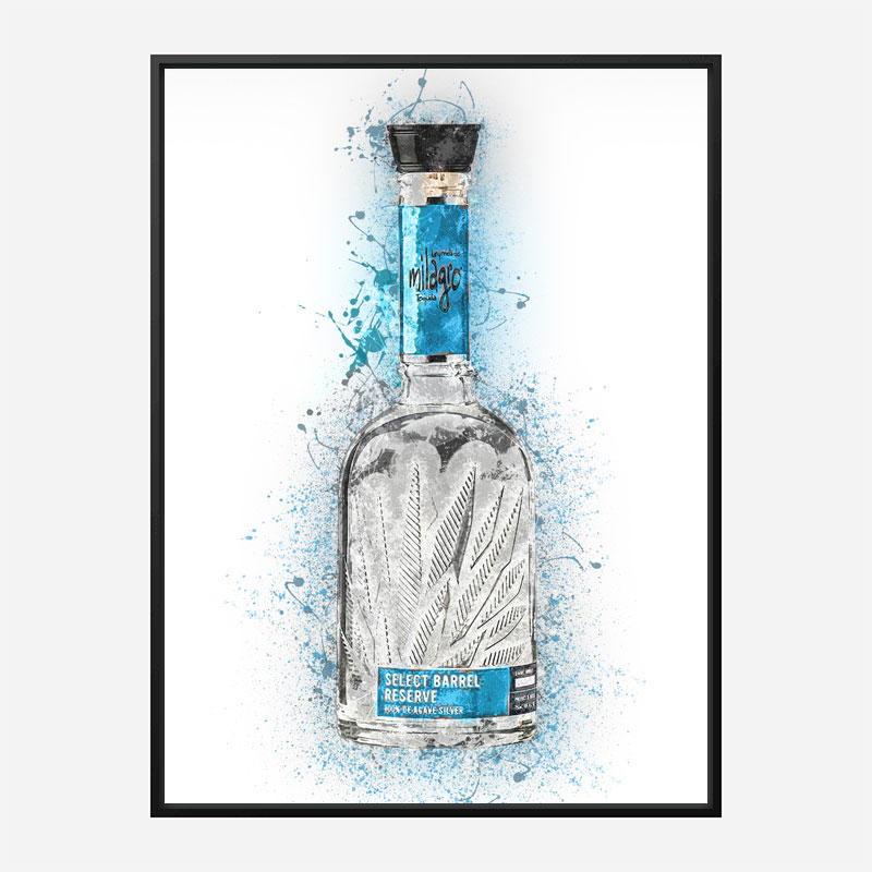 Milagro Select Silver Tequila Abstract Art Print