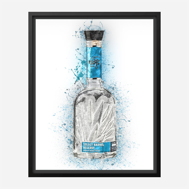 Milagro Select Silver Tequila Abstract Art Print