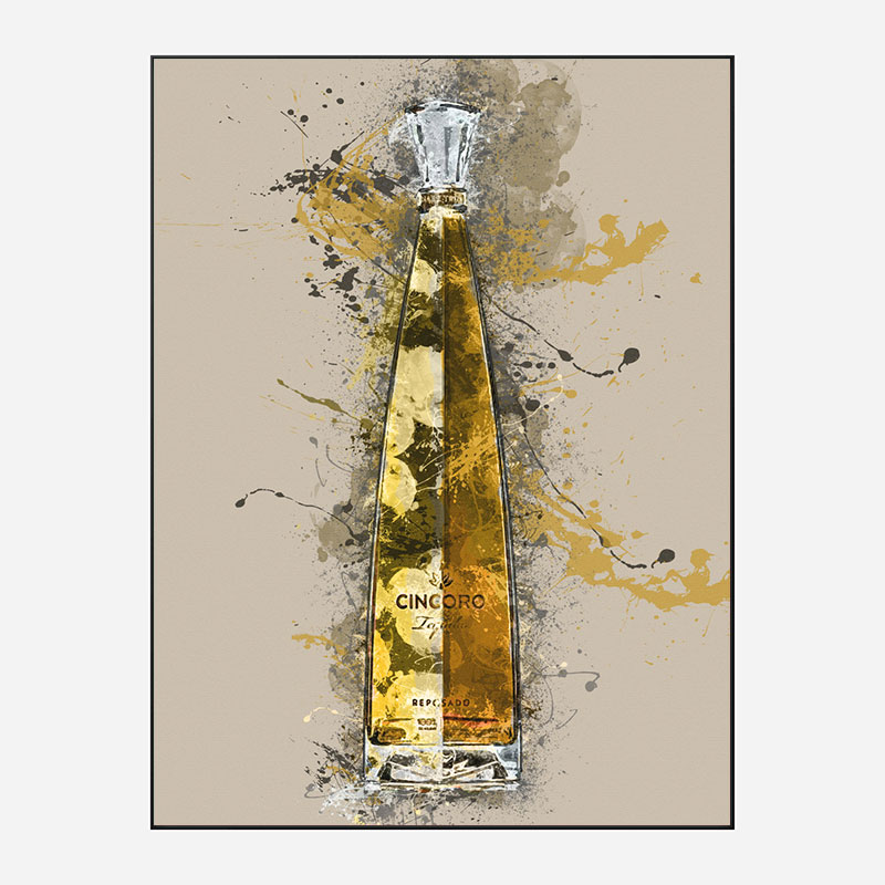 Cincoro Resposado Tequila Abstract Art Print