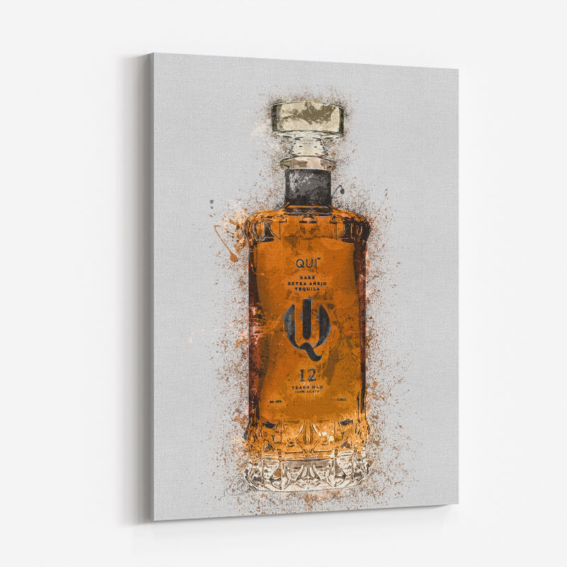 Qui Platinum Extra Tequila Abstract Art Print