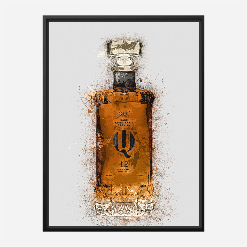 Qui Platinum Extra Tequila Abstract Art Print