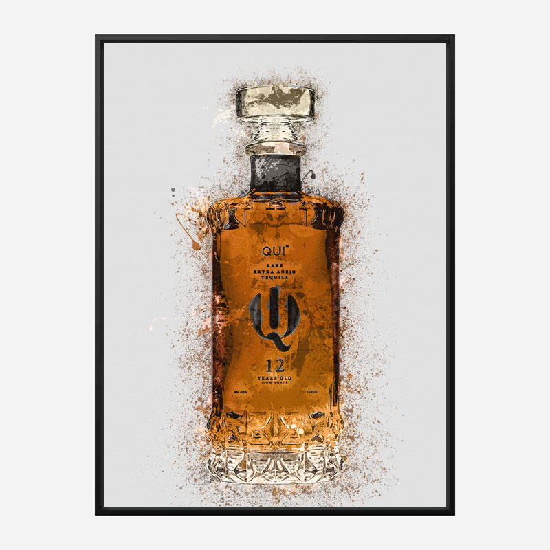 Qui Platinum Extra Tequila Abstract Art Print